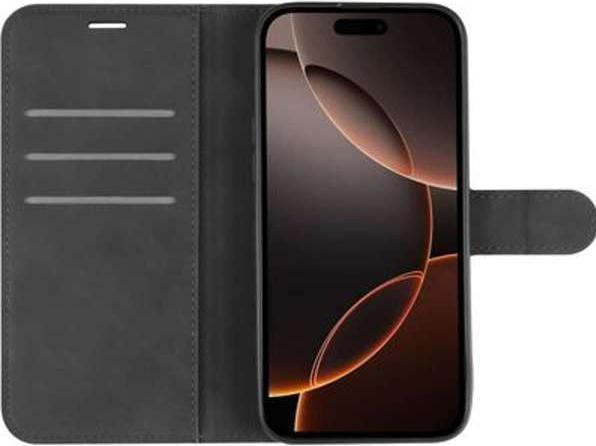 Actual product image Just in Case Pu-Leather Premium Book Case Black Apple iPhone 16 Pro (Apple iPhone 16 Pro)