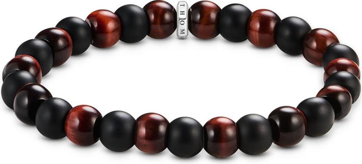 Actual product image Thomas Sabo Armband Obsidian und rotes Tigerauge (19 cm, Silver 925)