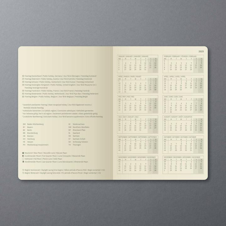 Image du produit Sigel Calendrier semainier 2025 C2522 1W/2S noir 21x13.5cm (135 x 210 mm, Allemand)