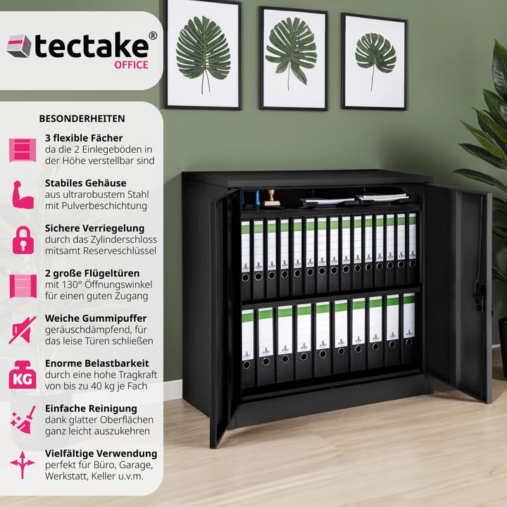 Produktbild tectake Aktenschrank (90 x 40 x 90 cm)