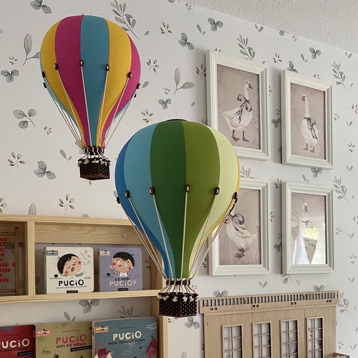 Actual product image Super Balloon Deko Heissluftballon Pink Blau Gelb (1 x)
