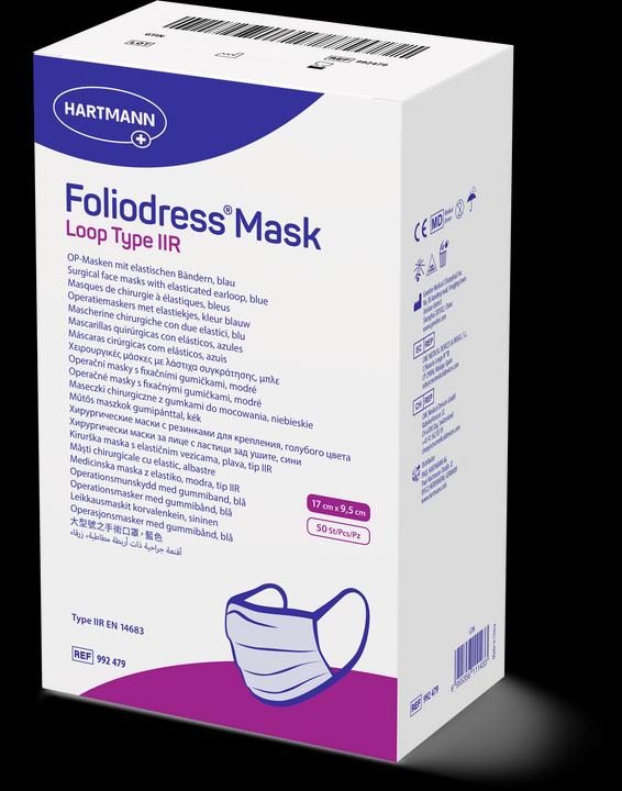Image du produit Foliodress Mask Loop Type IIR 50 pces (Type II, 50 x)
