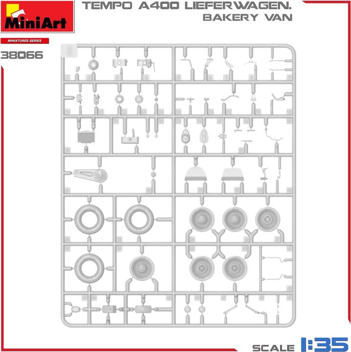 Actual product image 1:35 Tempo A400 delivery van with baked goods