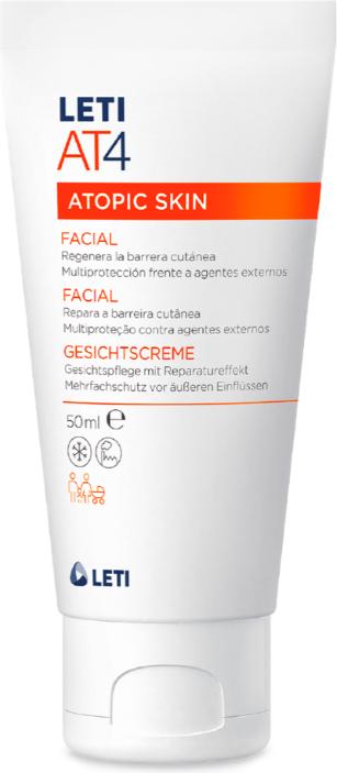 Actual product image Leti LETIAT4 Atopic Skin Facial Cream, 50 ml Cream (50 ml, 24h cream)