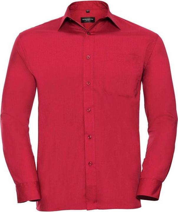 Actual product image Russell Mens Poplin Easy-Care Long-Sleeved Shirt (XXL)