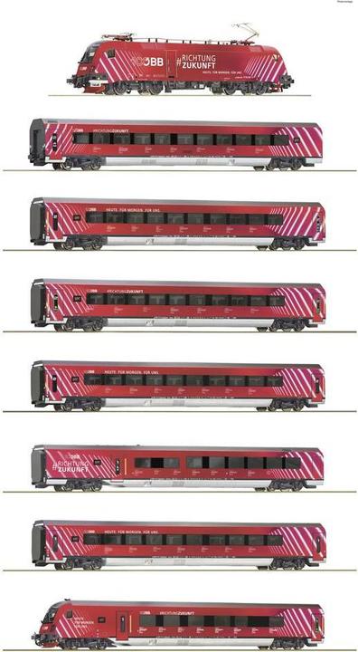 Roco 5500002 H0 Set di 8 ÖBB Railjet 100 anni (Traccia H0)