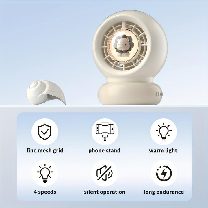 Image du produit PhoneLook Ventilateur portable look bébé enfant avec trépied flexible pour voiture / voyage / poussette