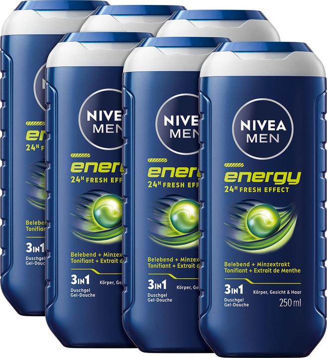 Produktbild NIVEA Multipack Pflegedusche Energy (6 Stück) (1500 ml)