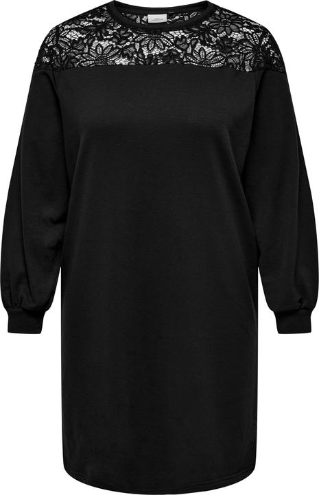 Only Curvy Spitzen Kleid mit langen Ärmeln