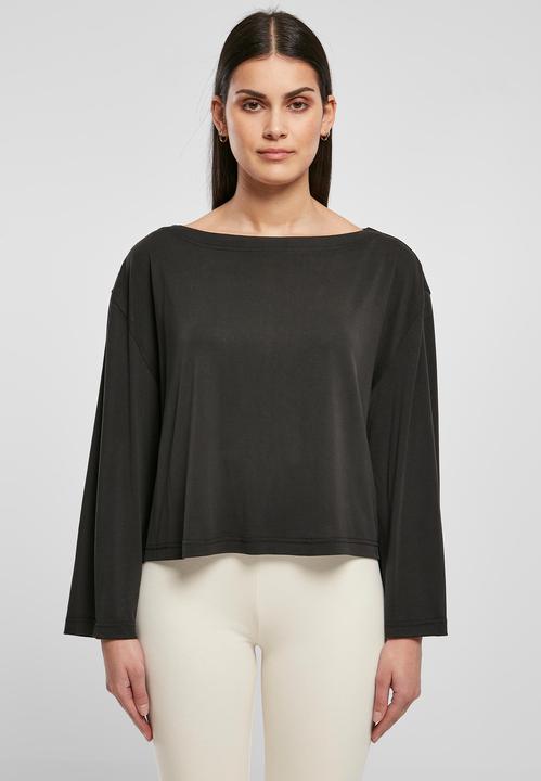 Actual product image Urban Classics Ladies Short Modal Bateau Neckline Longsleeve (5XL)