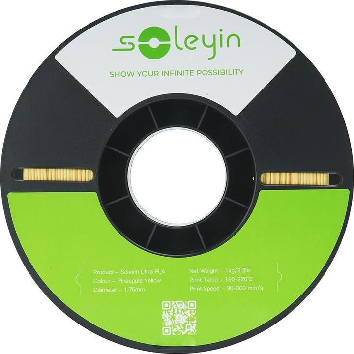 Actual product image Creality Filament Soleyin Ultra-PLA Gelb 1.75 mm 1.29 kg (PLA, 1.75 mm, 1290 g, Yellow)