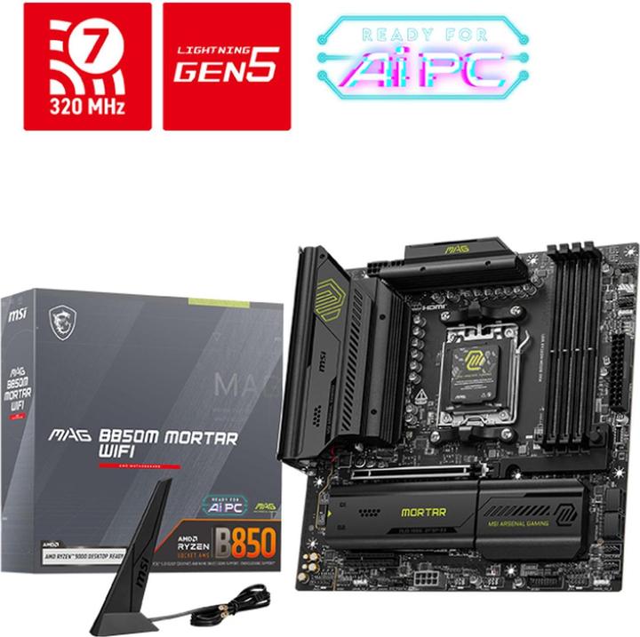 Produktbild MSI MAG B850M Mortar Wifi (B850,AM5,mATX,DDR5)