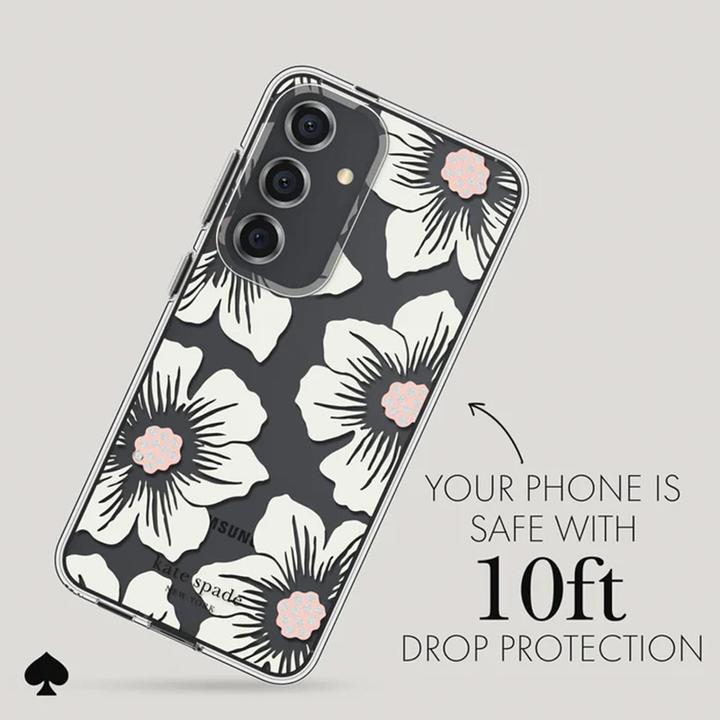 Actual product image Kate Spade Protective cover - Samsung Galaxy S24 cover (Hollyhock Cream) (Samsung Galaxy S24)