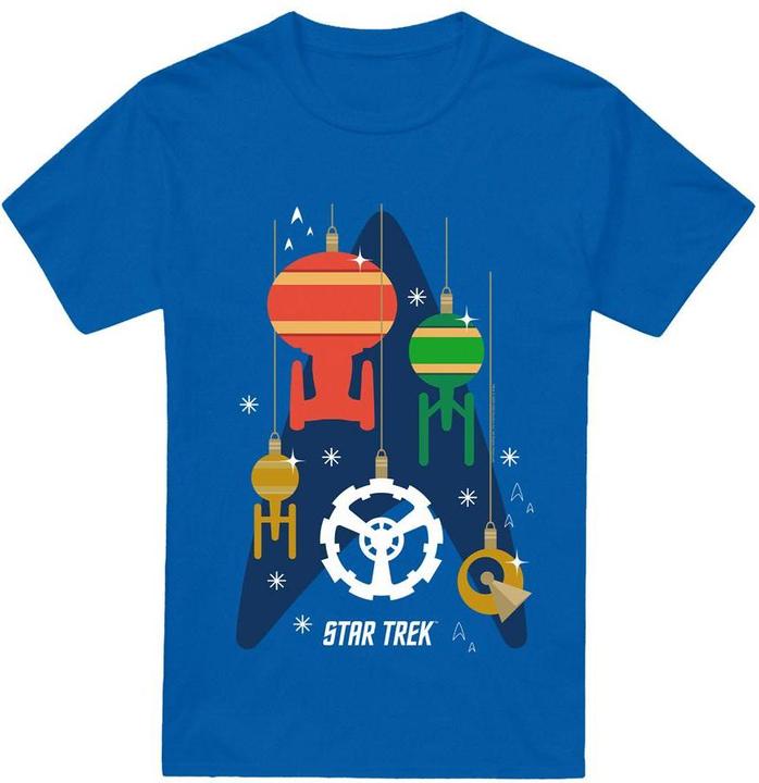 Actual product image Mens Spaceship Bauble Christmas T-Shirt (XL)