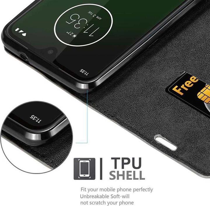 Actual product image Cadorabo Book Invisible Magnet Cover (Motorola Moto G7, Motorola Moto G7 Plus)