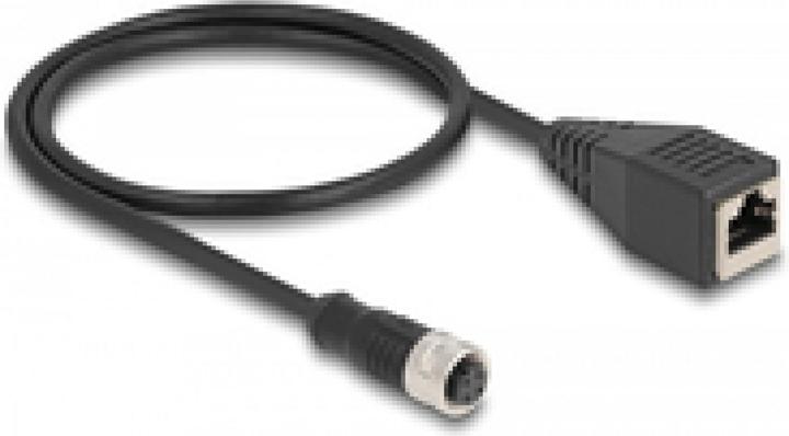 Image du produit Delock Câble adaptateur M12 D-codé 4 broches femelle vers RJ45 femelle (S/FTP, CAT5e, 0.50 m)