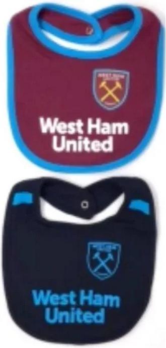 Immagine prodotto West Ham United FC Neonato Bavaglini Misura Confezione 2
