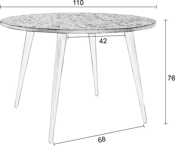 Actual product image White Label Living Mon (110 x 110 x 76 cm)