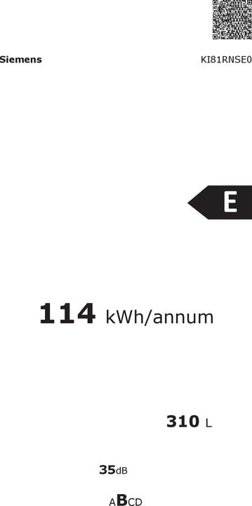 Energy Label Siemens SIEM built-in refrigerator (310 l)