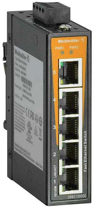 Image du produit Weidmüller WEI IE-SW-EL05-5TX Commutateur réseau non géré Fast Ethernet Nombre de ports 5x (5 Ports)