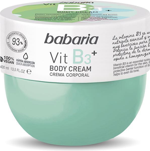 Babaria VITAMIN B3+ body cream 100% vegan 400 ml (Körpercreme, 400 ml)