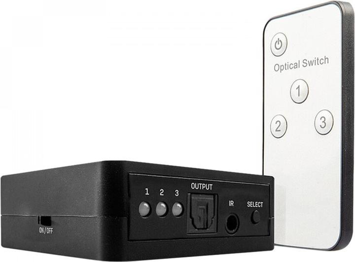 Actual product image Lindy 3 Port Optical Audio Switch (TOSLINK)