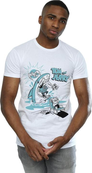 Actual product image Tom & Jerry Mens Summer Shark T-Shirt (5XL)