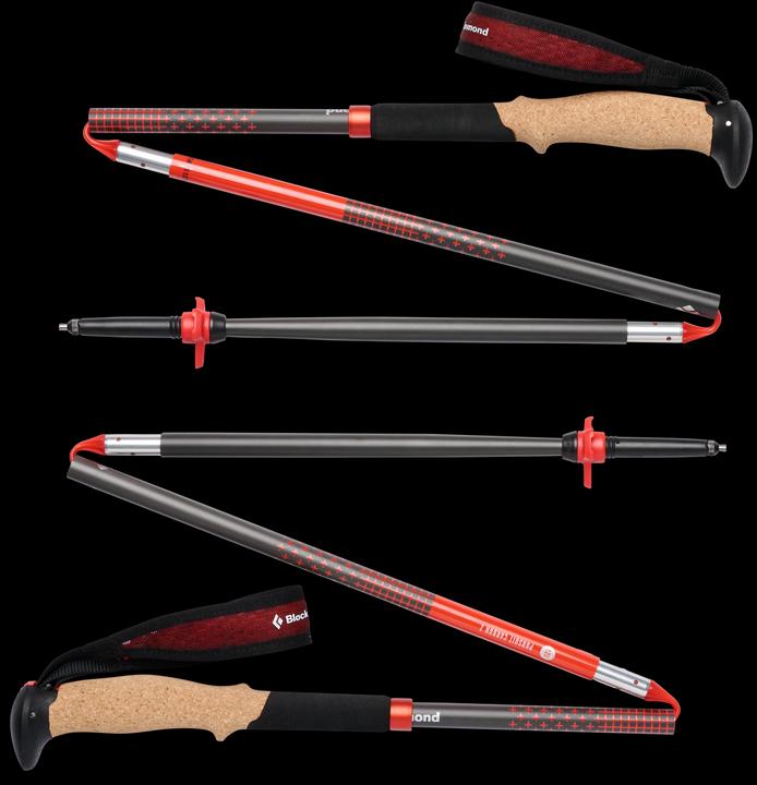 Actual product image Black Diamond Treckingst?cke Pursuit Carbon Z (anthrazit/orange, 1 Paar, 120 cm) (120 cm)