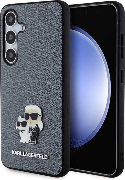Image du produit Karl Lagerfeld KLHCSPSAKCMPG S921 hardcase szary/grey Saffiano Karl & Choupette Metal Pin (Samsung Galaxy S24)