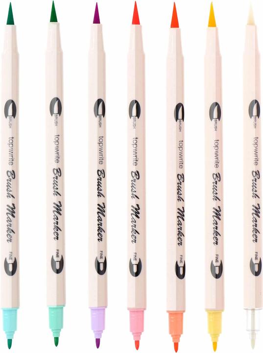 Image du produit Topwrite Felt Tip Brush Double Sided 7p (7 x)
