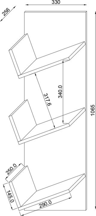 Immagine prodotto VCM Portabottiglie in legno da parete Vinosi (33 x 26 x 106 cm)