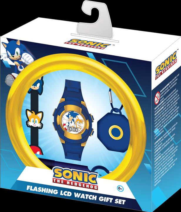Actual product image Accutime Wristwatch set Sonic with accessories, children's LCD watch with digital display, flashing LEDs (Digital watch)