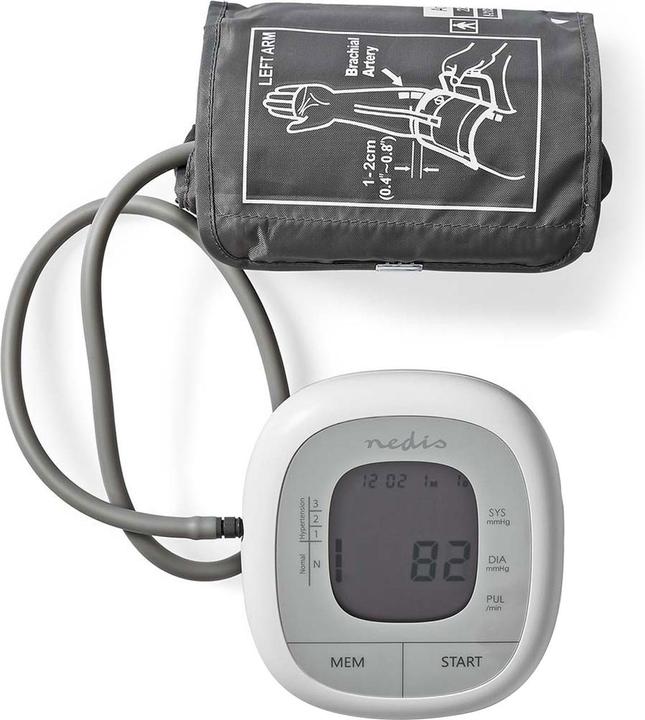 Actual product image Nedis Blood Pressure Monitor Upper Arm White (Blood pressure monitor upper arm)
