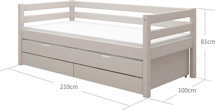 Produktbild Flexa Bett Classic mit Ausziehbett und 2 Schubkasten (90 x 200 cm)
