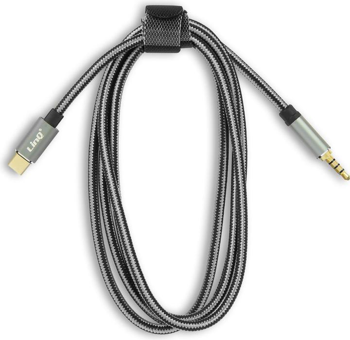 Actual product image LinQ USB-C cable / 4-pin jack plug (1.50 m, 3.5mm jack (AUX))