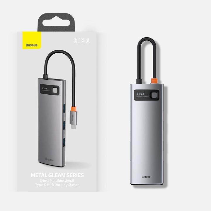 Image du produit Baseus Série Gelam en métal (USB-C, 8 Ports)