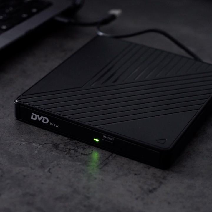 Actual product image Apfelkiste External Drive Burner Slim USB C/USB 3.0 DVD-RW Drive & SD/MicroSD Reader for MacBook/Laptop (CD burner, DVD writer)