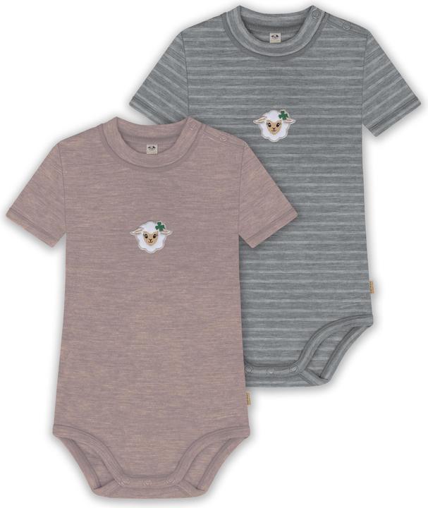 Normani 2er Set Baby Merino Kurzarmbody „Tihoi" - 9321