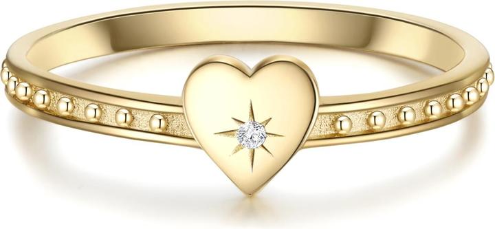 Glanzstücke München Damen Herz Sterling Silber Zirkonia gelbgold - 15806