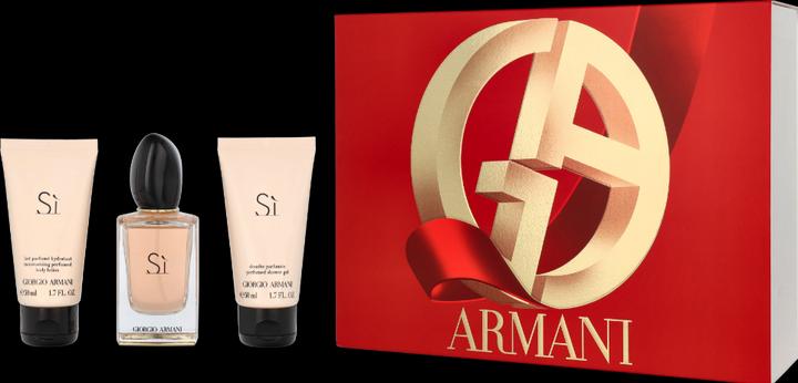 Produktbild Giorgio Armani Sì Set Eau de Parfum 50ml + Shower Gel 50ml + Body Milk 50ml (Eau de Parfum, 150 ml)