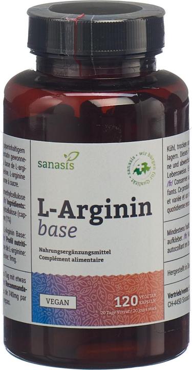 Immagine prodotto Sanasis L-Arginina Base Capsule (120 Pezzo/i, Pillole, 119 g)