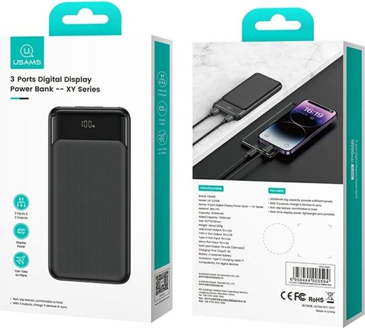 Produktbild Usams US-CD200 3 Ports Digital Display Power Bank 20000mAh-- XY Series (20000 mAh)