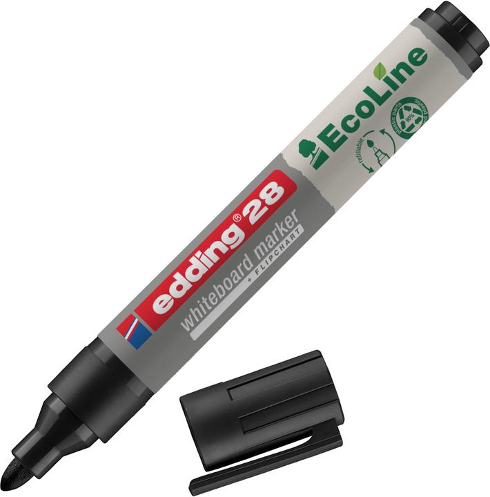 Image du produit Edding Marqueur pour tableau blanc 28 EcoLine (Noir, 1.50 mm, 1 x)
