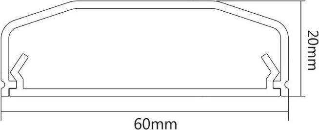 Productafbeelding Maclean MC-694 - Kabelgoot, wit, 60 x 20 x 250 mm (Kabelkanaal, 10 cm)