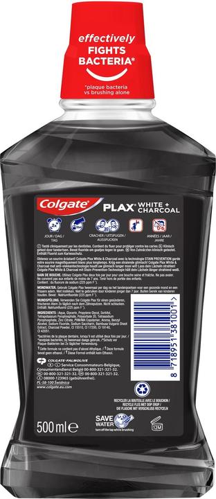 Actual product image Colgate Plax White + Charcoal (500 ml, Mouthwash)