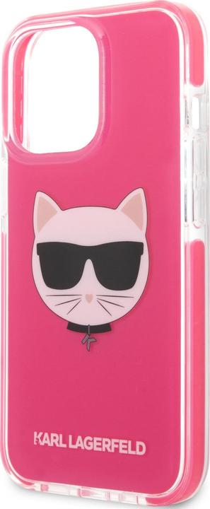 Immagine prodotto Karl Lagerfeld Custodia rigida TPE Choupette Head Fucsia, per iPhone 13 Pro Max, KLHCP13XTPECPI (Apple iPhone 13 Pro Max)
