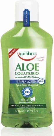 Actual product image Equilibra Aloe Collutorio Triple Action Mouthwash płyn do płukania jamy ustnej 500ml (500 ml, Mouthwash)