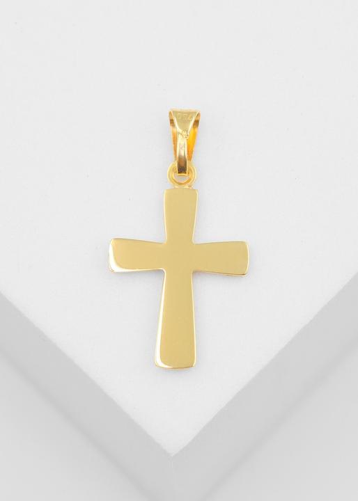 Produktbild Muau Pendant cross yellow gold 750, 23x13mm (750/18K Gelbgold)
