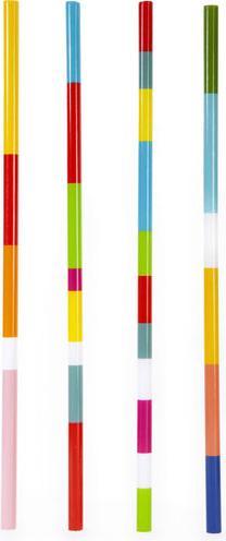 Image du produit Kikkerland Jarre en plastique réutilisable - Colorblock- Pack de 12 (12 x)