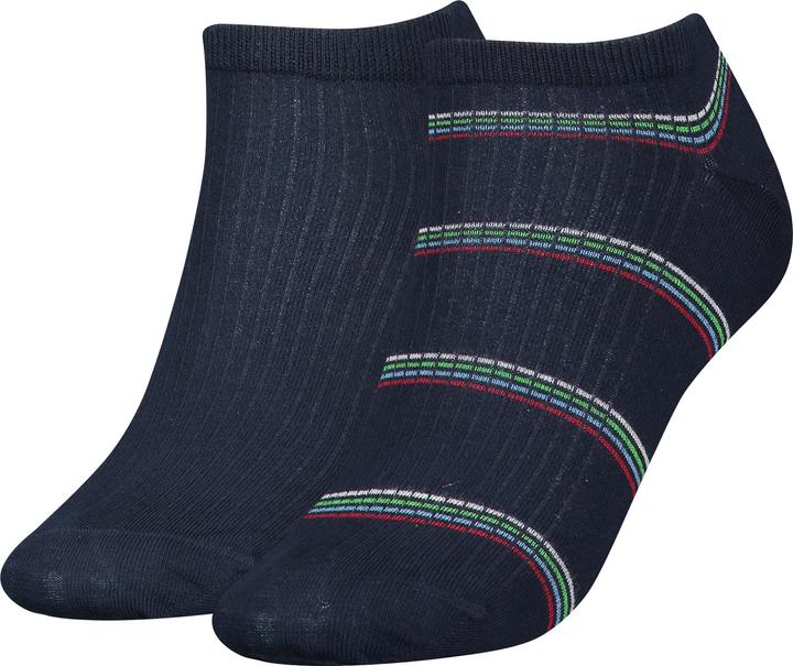 Actual product image Tommy Hilfiger Th Women Sneaker 2p Coastal Stripe Tencel Navy 701223804 003 35-38 (35 - 38)